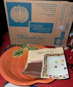 Pampered Chef Einfache Ergänzungen Kürbisschale Schüssel Herbst Thanksgiving 6" - Bild 1 von 4