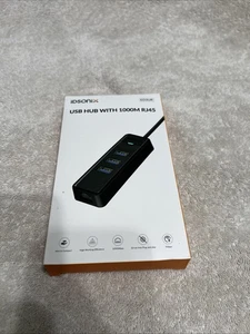 Adaptador divisor Ethernet 1000 Mbps RJ-45 cable red LAN Internet USB C HUB - Imagen 1 de 4