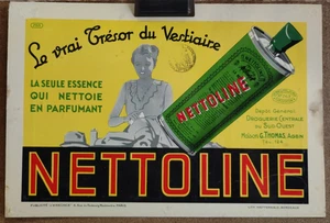 Tôle et lithographie d'époque Nettoline le vrai trésor du vestiaire /RSC14 - Imagen 1 de 1