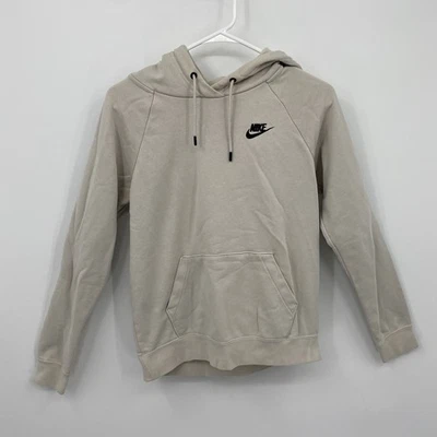 Sudadera con Capucha Nike Manga Larga Pullover Cordón Sólido Blanco Logo Talla XS Para Mujer Foto 1 de 4