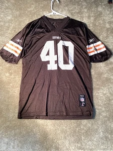 Cleveland Browns Jugend XL Peyton Hills Fußball Trikot 2011 Reebok Beat-Up #40 - Bild 1 von 3