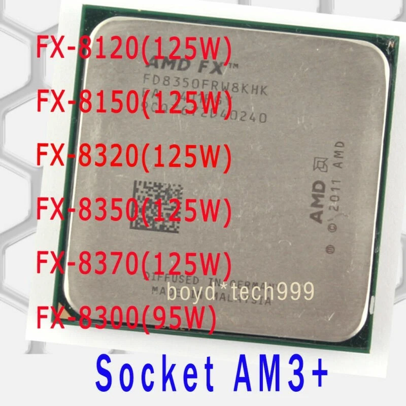 AMD FX-Series FX-8120 FX-8150 FX-8320 FX-8350 8370 FX-8300(95W)Socket AM3+ CPU - Image 1 of 1