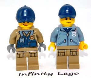 2 LEGO Mountain Police Women & Police Officer Minifigs Police Headquarters 60174 - Picture 1 of 3