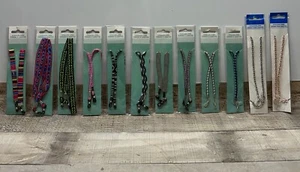 Braided-Ribbon-Metal-Sunglass Cord-You Choose Color Design & Quantity-Fast Ship - Picture 1 of 25