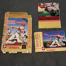 Tengen RBI Baseball NES Box, Manual & Poster Only.