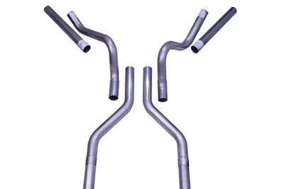 Chevy GMC C10 63-72 2.5" Dual Exhaust Kits No Muffler Corner Exit - Image 1 of 2