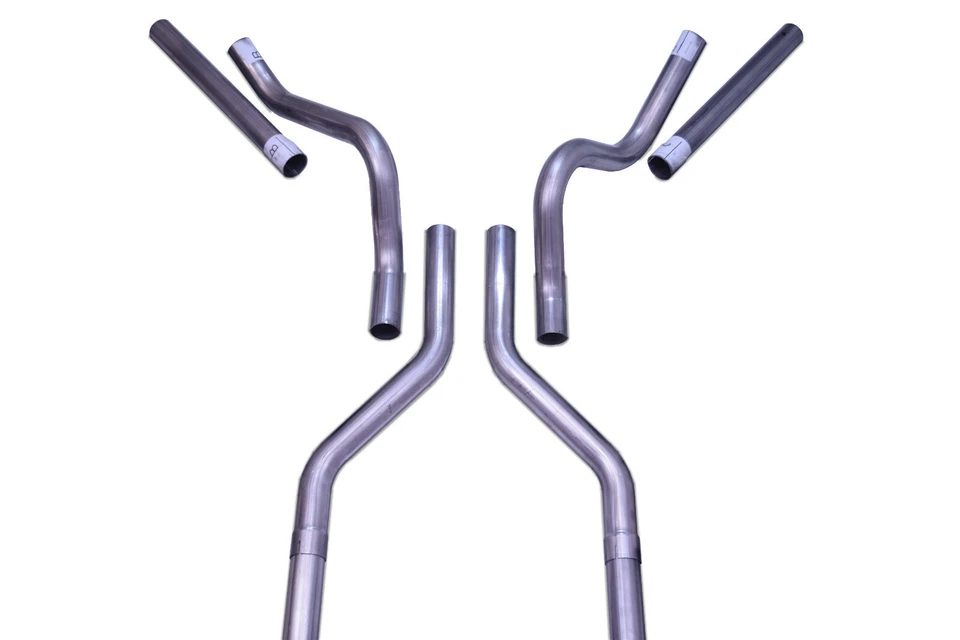 Chevy GMC C10 63-72 2.5" Dual Exhaust Kits No Muffler Corner Exit - Image 1 of 2