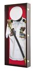 Military Shadow Box Uniform Sword Gun Pin Navy Hat Display Case - Lockable