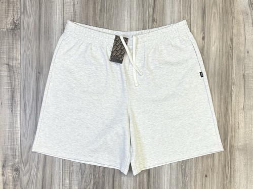 Vans Felpa Alta Doppia Maglia 8” Relaxed Bianca Heather Pantaloncini Donna XL Nuova
