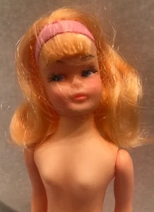 Vintage Darice 7" Doll Blue Painted Eyes Blonde Rooted Hair Craft Designer - Picture 1 of 4