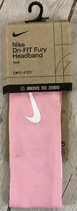 Nike DriFIT Fury Youth Headband Pink One Size Fits Most Swoop Logo Silicone Grip - Picture 1 of 9