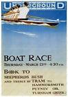 The Boat Racing : reproduction d'affiche vintage du métro de Londres.