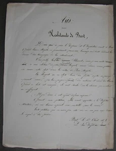 AVIS aux Habitants de BREST. Aucun objet lancé sur l’Empereur Napoléon III. 1858 - Picture 1 of 1