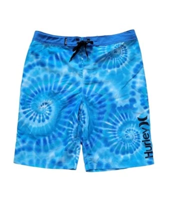 Hurley Boys Boardshorts Psychic Blue Size 18 Inseam 9.5 New - Image 1 of 4