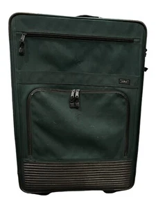 LL Bean 26" x 18" x 9” Soft Sided Wheeled Green Suitcase Excellent Used Condit. - Picture 1 of 15