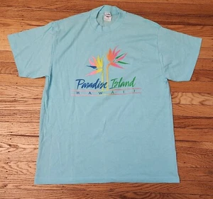Vintage 90s Paradise Island Hawaii Single Stitch T-Shirt Sz XL Rainbow - Picture 1 of 7