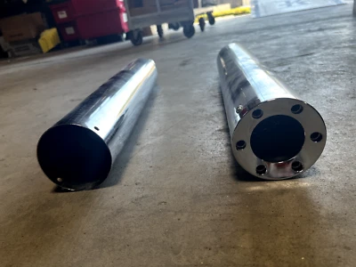 USED Harley Davidson Chrome Revolver Slip-On Mufflers Exhaust Pipes HD Touring - Image 1 of 3