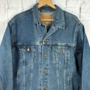Vintage LEVI'S Men's Medium Blue Denim Trucker Jacket Medium Wash 70507-4890 USA - Picture 1 of 8