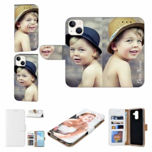 Personalisierte Handy Hülle Tasche für iPhone 13 mini Cover Foto Namen Druck - Picture 1 of 9