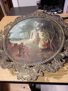 Vintage Print In Italian Frame 17" X 12.5 " - Picture 1 of 3