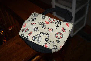 Nautischer Druck kleine Mädchen Taschenbuch ~ gefütterte Geldbörse ~ Segeln Meer - Bild 1 von 2