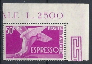 1945-52 ITALIA ESPRESSO RUOTA  50 LIRE LUSSO MNH ** - RR11659-5 - Picture 1 of 1