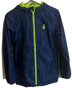 Gap Kids Windbreaker Rain Jacket Lined Navy Water Repel Hooded Boys Teen XXL - Picture 1 of 18