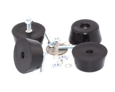 Power Generator Rubber Feet  5/8" Tall X 1 1/2" OD + Mounting Hardware  Set of 4 - Image 1 of 4