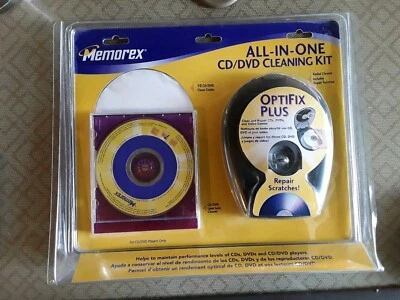 Vintage RARE Memorex All In One Cleaning Kit CD/DVD Cleaning and Repair Kit NEW  - Image 1 of 4