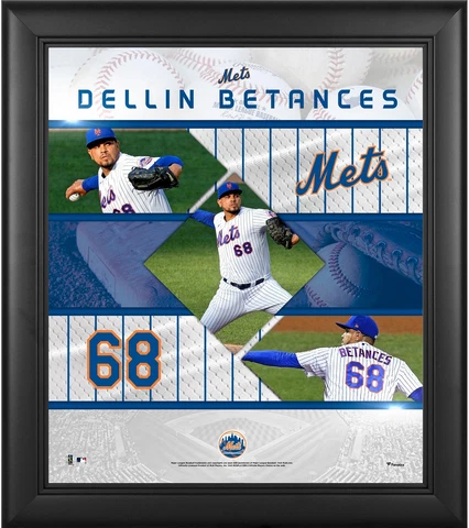 Dellin Betances New York Mets Framed 15x17 Stitched Stars Collage Cover