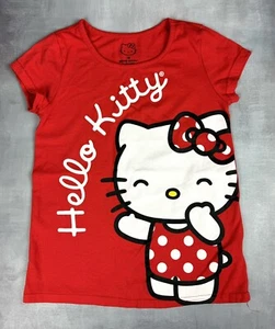 HELLO KITTY Sanrio Girls Red T-SHIRT SIZE 12 SUPER CUTE!! EUC 0186 - Picture 1 of 4