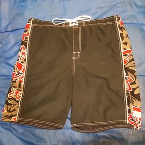 VTG OP Ocean Pacific Board Shorts Mens XL Cargo Lined Surf Swim Trunks - Picture 1 of 10