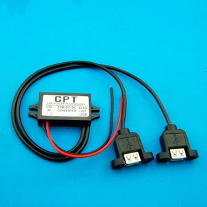 DC DC Converter Module 12V To 5V 3A 15W Duble USB Output Power Adapter M2 - Picture 1 of 5