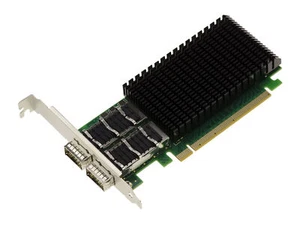 Carte réseau PCIe pour serveur ou PC Dual 100G QSFP28 2 ports. Chipset Mellanox - Photo 1/4