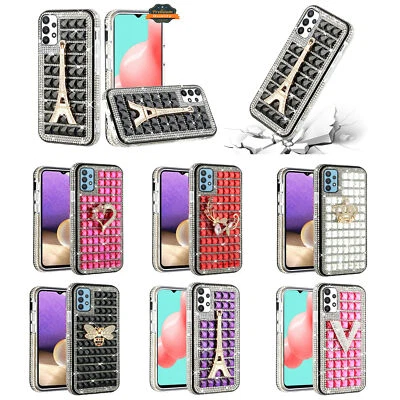 For Apple iPhone 8 /7/6s/6 /SE 2nd Gen 3D Bling Diamond Jeweled Hard Case Cover - Image 1 of 4