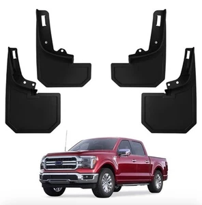 NEW- Mud Flaps For Ford 150 2021 - 2025 Front & Rear 4 Piece Black Mud Guards - Picture 1 of 10
