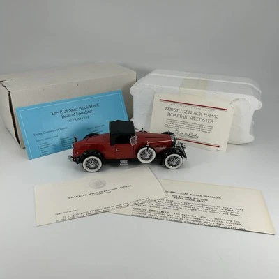 Franklin Mint 1928 Stutz Black Hawk Boattail Speedster Die-Cast 1/24 READ DESC - Image 1 of 4