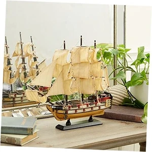 71633 Wood Sailboat Home Decor Product, 15"W/14"H - Picture 1 of 8