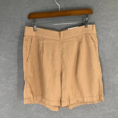 Pantalones Cortos Croft & Barrow Para Mujer Talla S Mezcla de Lino Tostado Tiro Medio Bolsillos NUEVO Foto 1 de 4