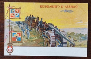 CARTOLINA REGGIMENTO D'ASSEDIO WW1 ARTIGLIERIA ARTIGLIERE PRIMA GUERRA MONDIALE - Bild 1 von 2