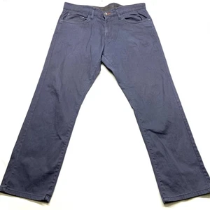 Jeans vintage resistente alle intemperie uomo 34x30 blu denim elasticizzato vita media taglio dritto - Foto 1 di 14