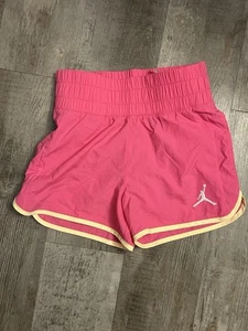 Jumpman Jordan Girls Small (8-10) Lined Pink & Yellow Shorts - Picture 1 of 6