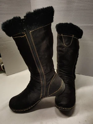 Botas de Gamuza Negras Bass Damas Talla 9M Cremallera Botón Lateral Acento Piel Sintética Invierno Foto 1 de 4