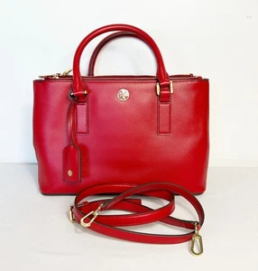 Tory Burch Saffiano Leder Robinson Double Zip Tote in Limited Edition Rot - Neu - Bild 1 von 10