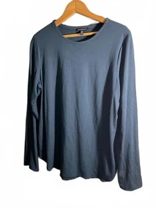 Eileen Fisher klassisches Langarmshirt blau XL - Bild 1 von 7