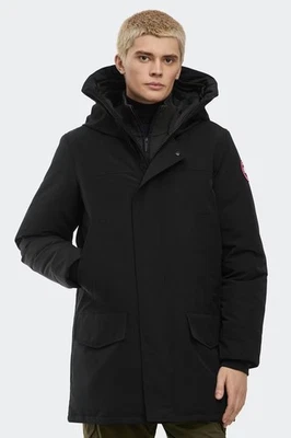 Jaqueta masculina Canada Goose Langford Parka sem capuz de pele, GRANDE - Preta - Imagem 1 de 4