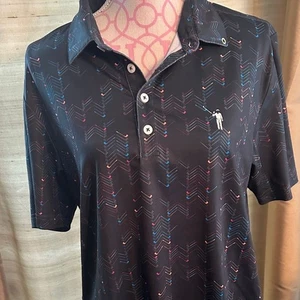 William Murray Golf Black and Blue Patterned Shirt - Picture 1 of 1