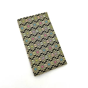 Woven Tapestry Wallet Clutch Snap Closure Geometric Pattern - Picture 1 of 12