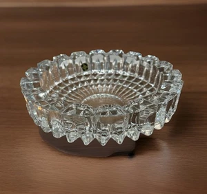 Vintage Hoya 7,75" Kristallschliff Aschenbecher/Zigarre Schmuck Schale Diamant Spitze - Bild 1 von 15