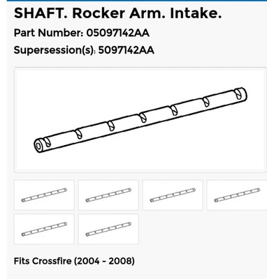 Brazo basculante genuino Mopar OEM admisión de eje 05097142AA 2004-08 Chrysler Crossfire Foto 1 de 2